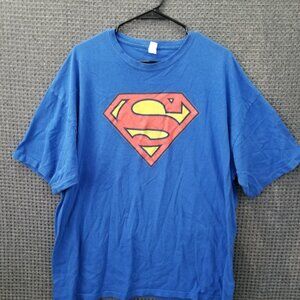 Superman Blue Short Sleeve T Shirt Men's XXL